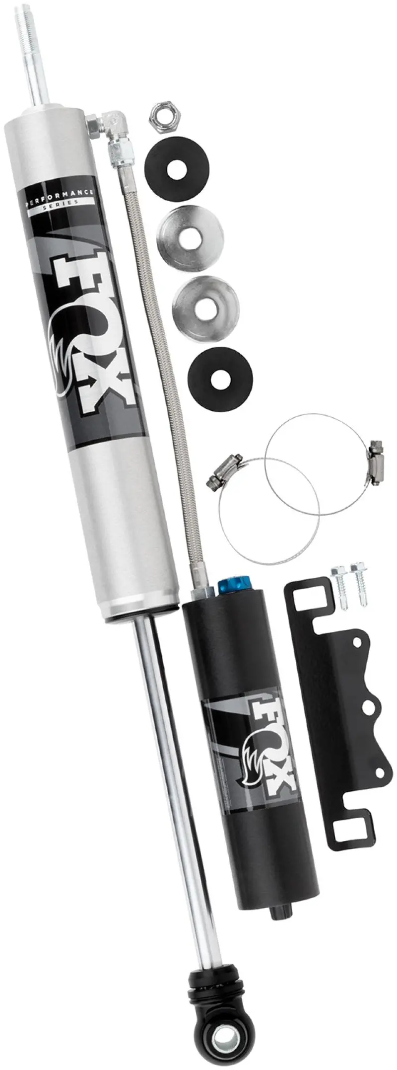 Fox 2005+ Ford Super Duty 2.0 Perf Series 9.6In Smooth Body Remote Res. Front Shock - Cd Adj 1
