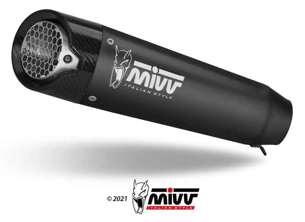 Mivv X-M5 Black Stainless Steel Slip-On Exhaust '18-'20 Triumph Speed Triple 1050 R/S/Rs 1