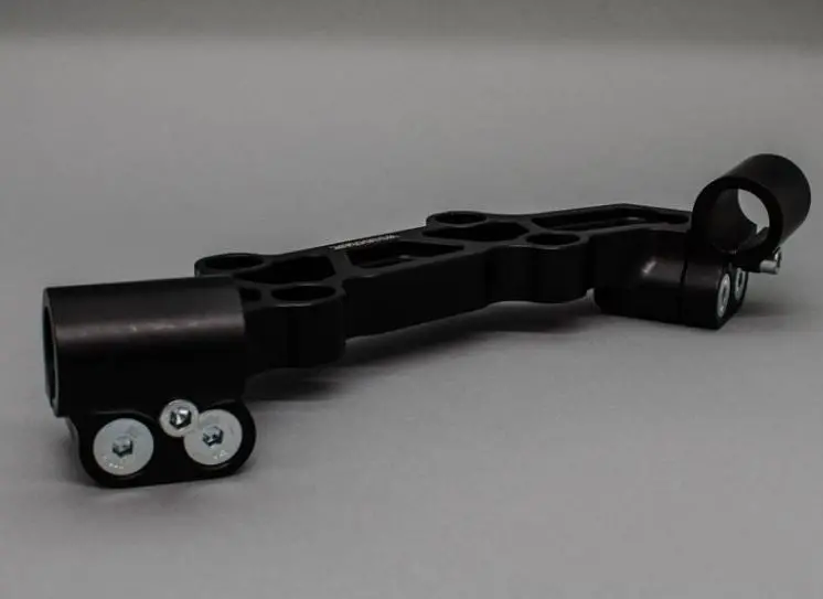 Woodcraft Clip-On Adapter Plate Riser Set W.Long Black Bars '17-'22 Yamaha Mt-10/Fz-10 1