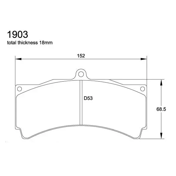 Pagid U-1903 Black Racing Pad - Rs14 Compound 1