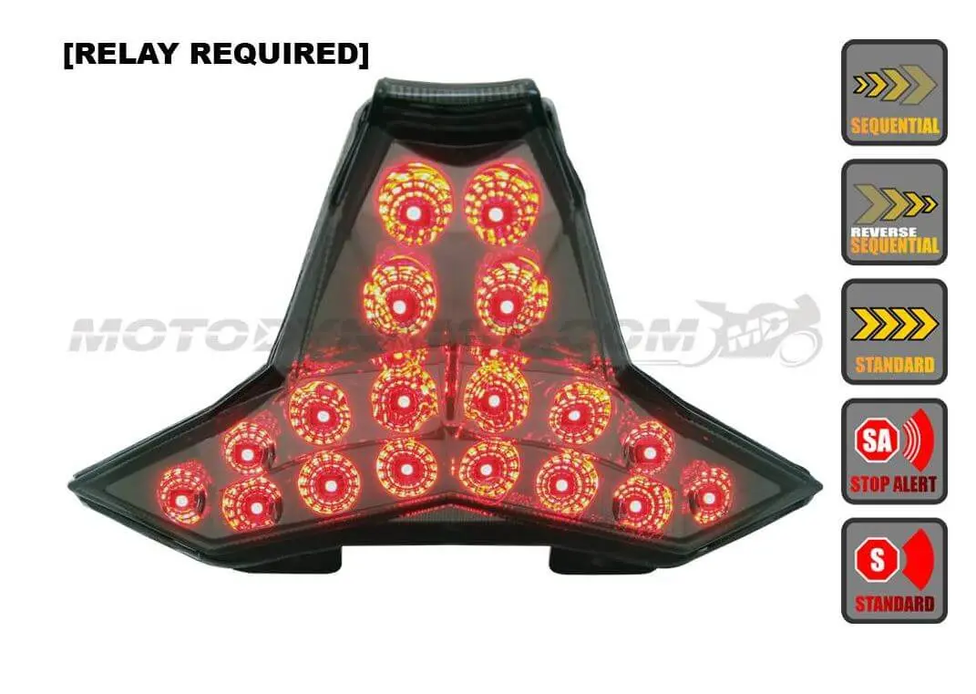 Motodynamic Sequential Led Tail Light 21-24 Kawasaki Ninja Zx-10R/Zx-10Rr | Smoke 1