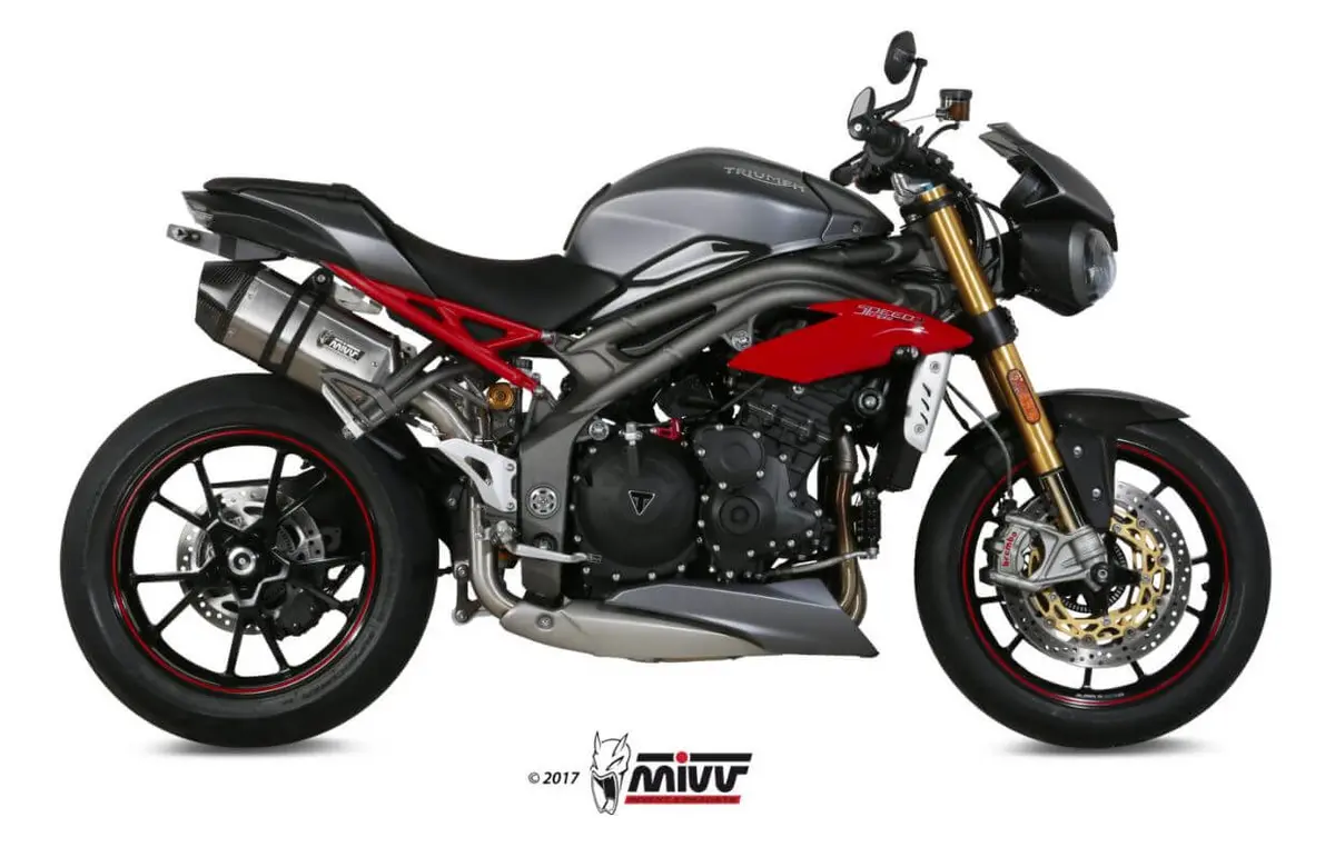 Mivv Speed Edge Stainless Steel Slip-On Exhaust '16-'17 Triumph Speed Triple 1050 R/S/Rs 2