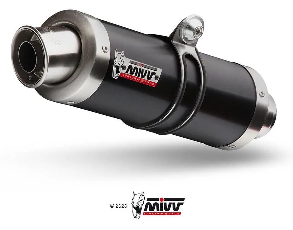 Mivv Gp Black Stainless Steel Slip-On Exhaust '16-'17 Triumph Speed Triple 1050 R/S/Rs 1