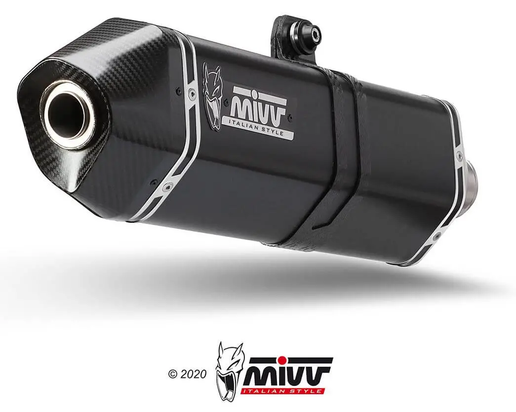 Mivv Speed Edge Black Stainless Steel Slip-On Exhaust '15-'18 Bmw R 1200 R 1