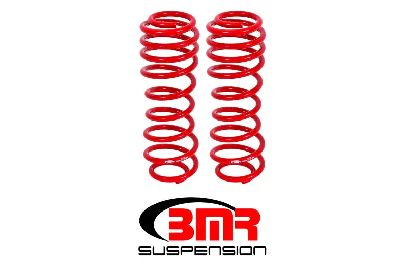 Bmr 05-14 S197 Mustang Gt/Gt500 Rear Performance/Drag Lowering Springs - Red 1