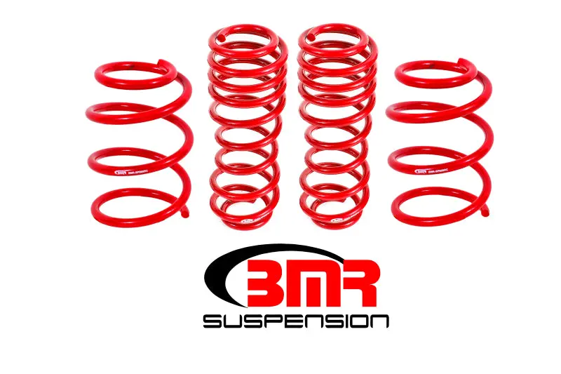 Bmr 05-14 S197 Mustang Gt Handling Version Lowering Springs (Set Of 4) - Red 1