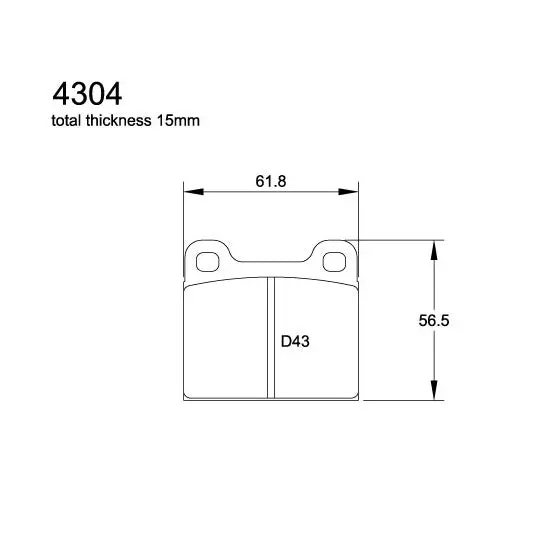Pagid U-4304 Black Racing Pad - Rs14 Compound 1