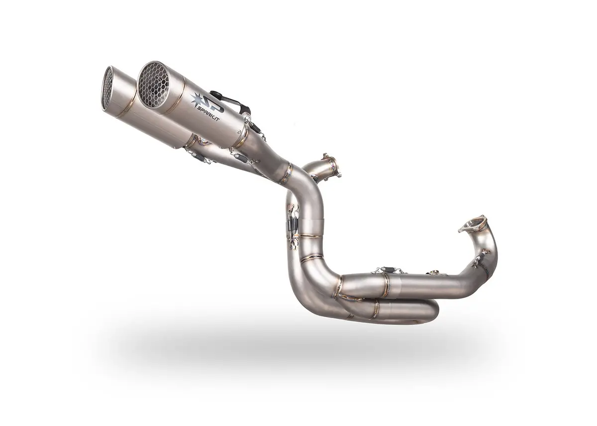 Ducati Panigale V2 Spark Racing Full Titanium System: Collector + 2 Grid-O Silencers Underseat 1