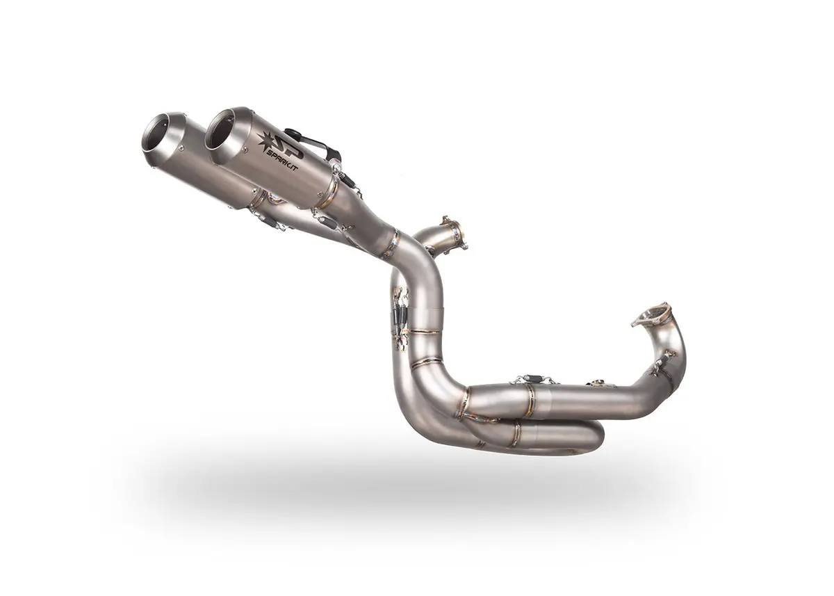 Ducati Panigale V2 Spark Racing Full Titanium System: Collector + 2 Moto Gp Silencers Underseat 1