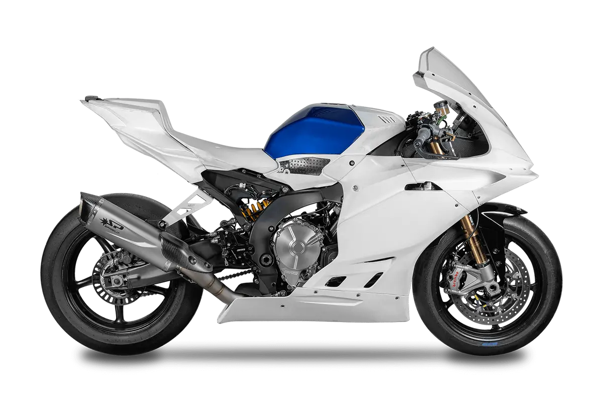 Yamaha Yzf R9 2025 Spark Racing Full Titanium System Ssp600: Titanium Collector + Force Evo Silencer 1