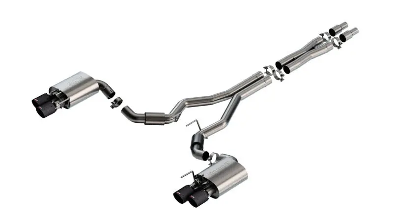 Borla 2024 Ford Mustang Gt 5.0L V8 W/ Active Exhaust S-Type Cat-Back Exhaust System - Carbon Fiber 1