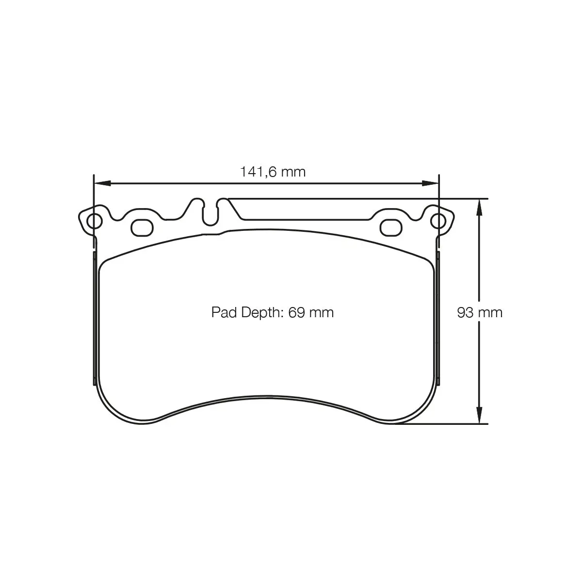 Pagid U-8188 Yellow Racing Pad - Rs29 Compound 1
