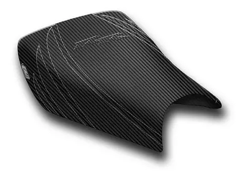 Luimoto Tribal Flight Cf Seat Covers '04-'07 Honda Cbr1000rr - Cf Black W/Silver Stitching 2