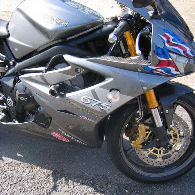 Triumph Daytona 675/R & Street Triple/R/S/Rs 2006-24 Gb Racing Front Spindle Protector 2