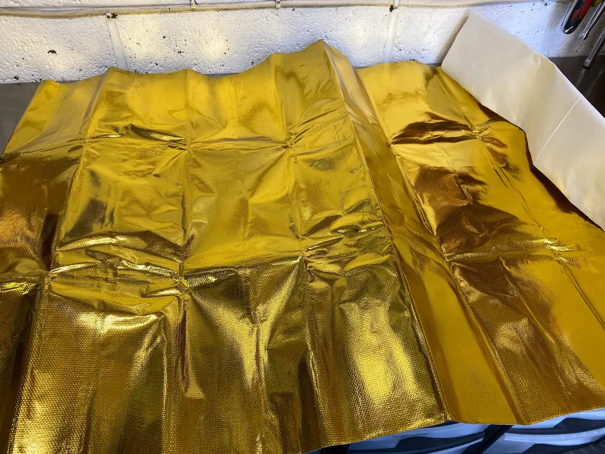 Adhesive Backed Aluminized Fiberglass Heat Sheet - (Gold, 24 X 48 Inch) 1