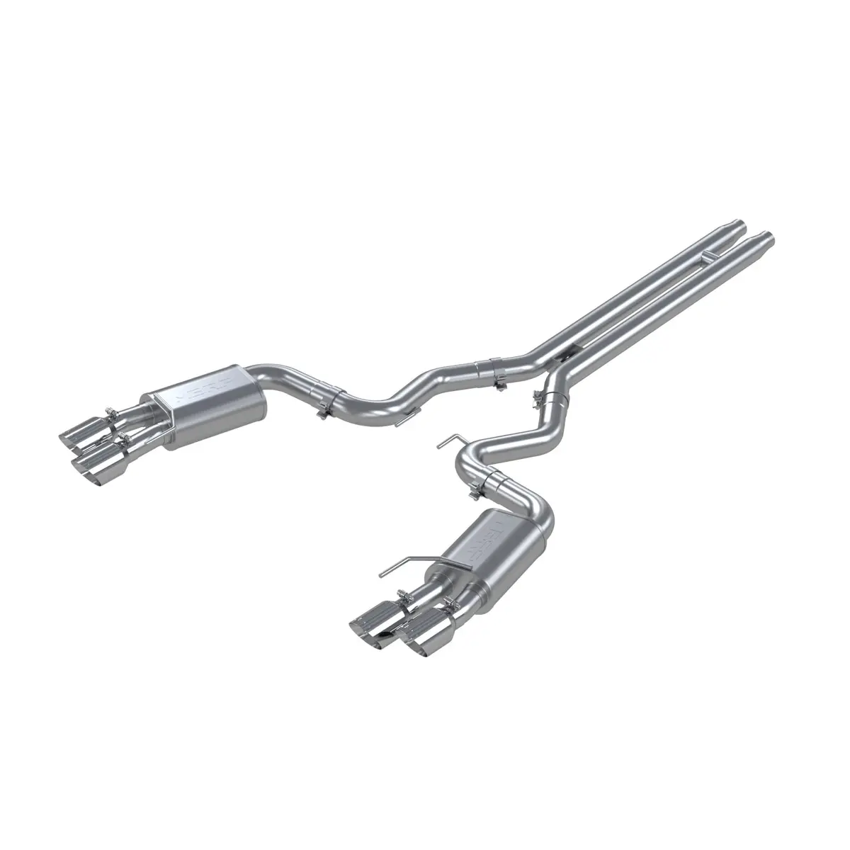 18-23 Mustang Gt Mbrp Exhaust 3In. Cat Back With Quad 4In. Dual Wall Tips Street Version  T304 1