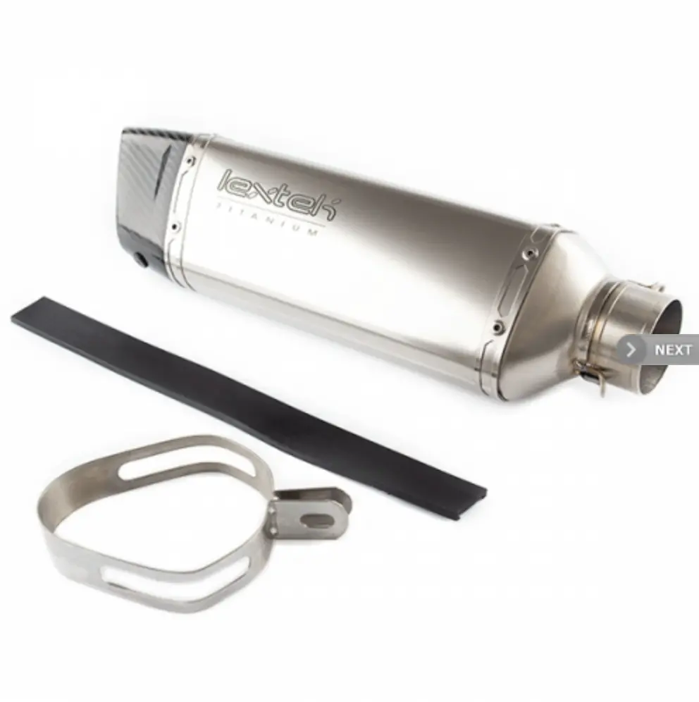 Lextek St3 450Mm Titanium Exhaust Silencer 60Mm Internal 1