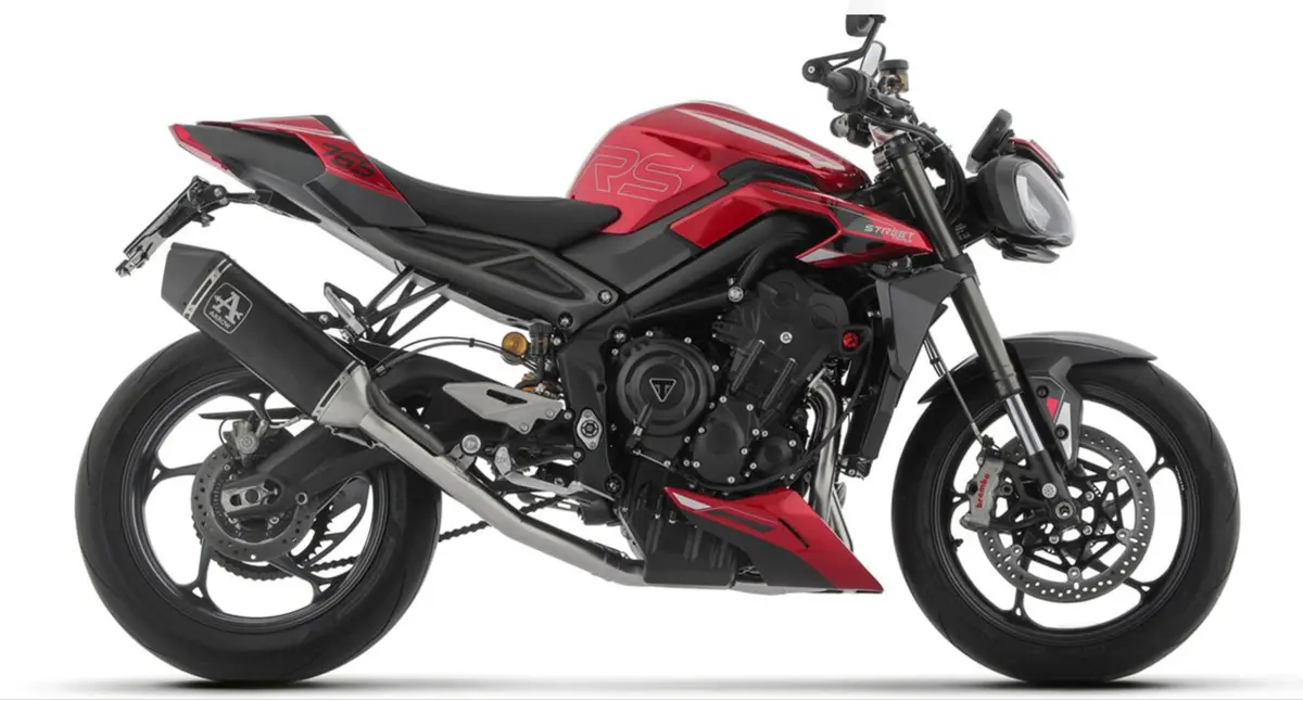 Triumph Street Triple 765R/Rs 2023> Arrow Stainless Steel Homologated System (Left Hand Sump) (Copy) 1