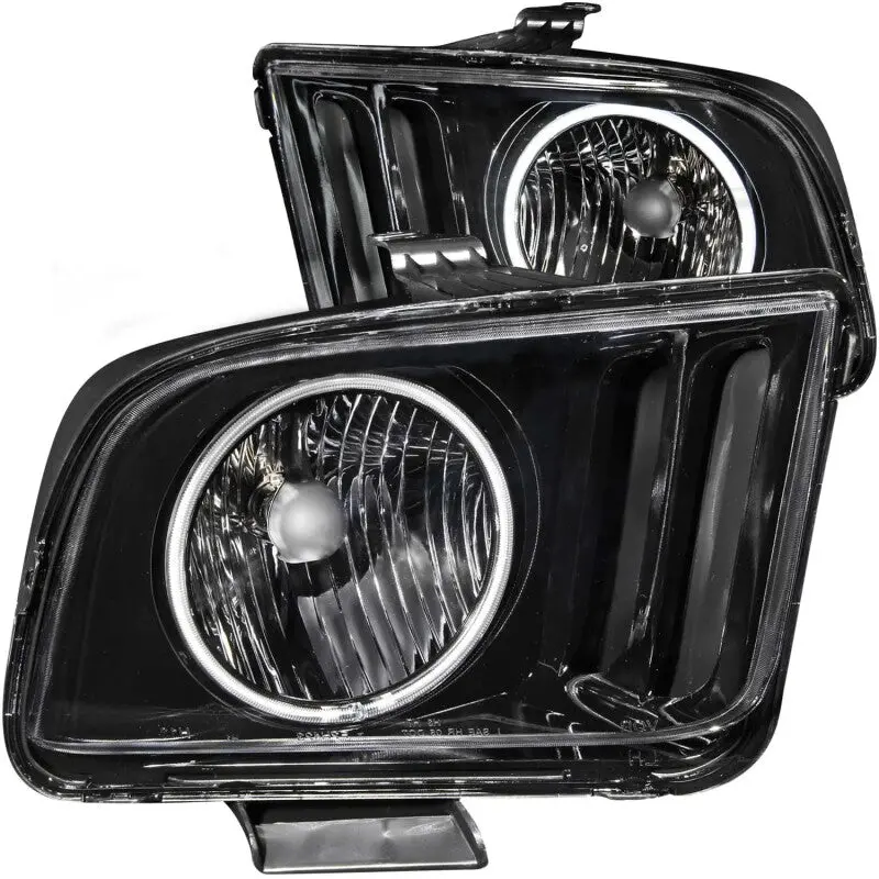 Anzo 2005-2009 Ford Mustang Crystal Headlights W/ Halo Black (Ccfl) 2