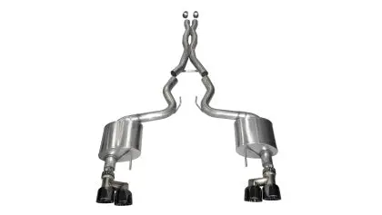 Corsa 15-17 Ford Mustang Gt 5.0 3In Xtreme Cat Back Exhaust Black Quad Tips 1