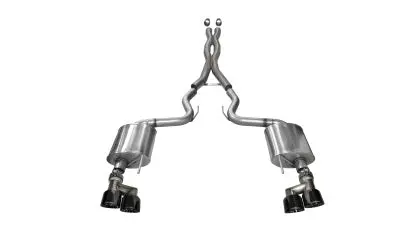 Corsa 15-17 Ford Mustang Gt 5.0 3In Sport Cat Back Exhaust Black Quad Tips 1