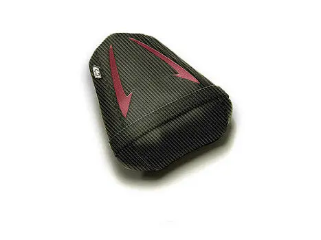 Luimoto Raven Seat Covers '07-'08 Yamaha Yzf R1 - Cf Black/Deep Red 3