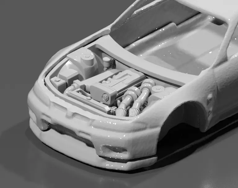 Hot Wheels Nissan Gt-R R33 Engine Bay With Rb26 Engine 1