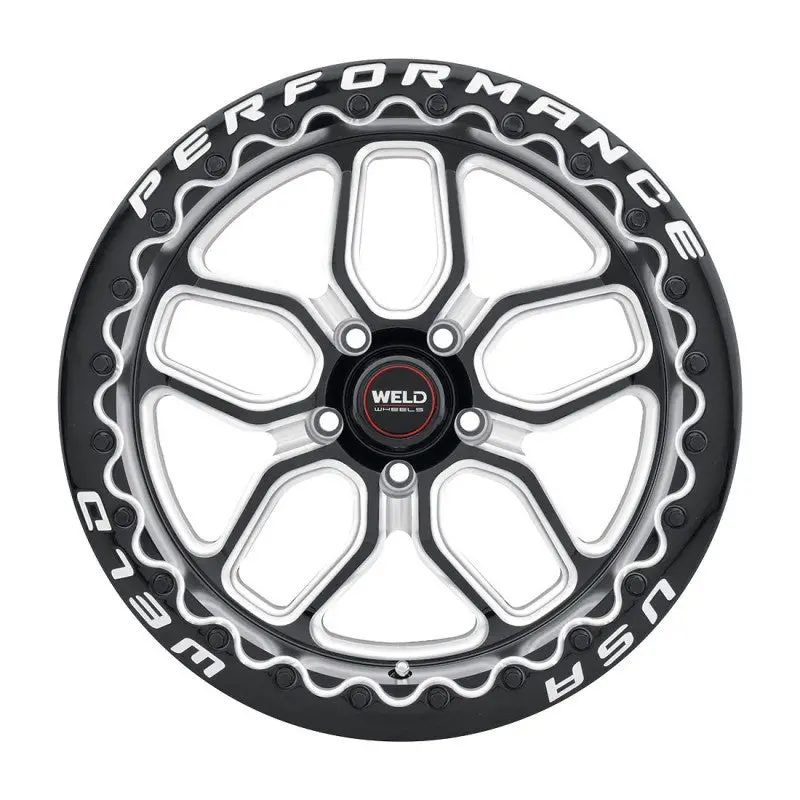 15X10 Weld Laguna Bead Lock Gloss Black W/Milled Spoke 5X120.7 Et+50 Bs7.50 2